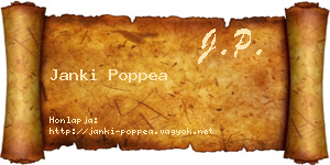 Janki Poppea névjegykártya